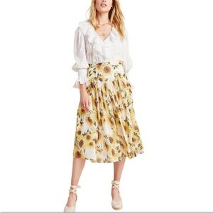Anthropologie Tracy Reese Hope for Flowers Sunflowers Skirt